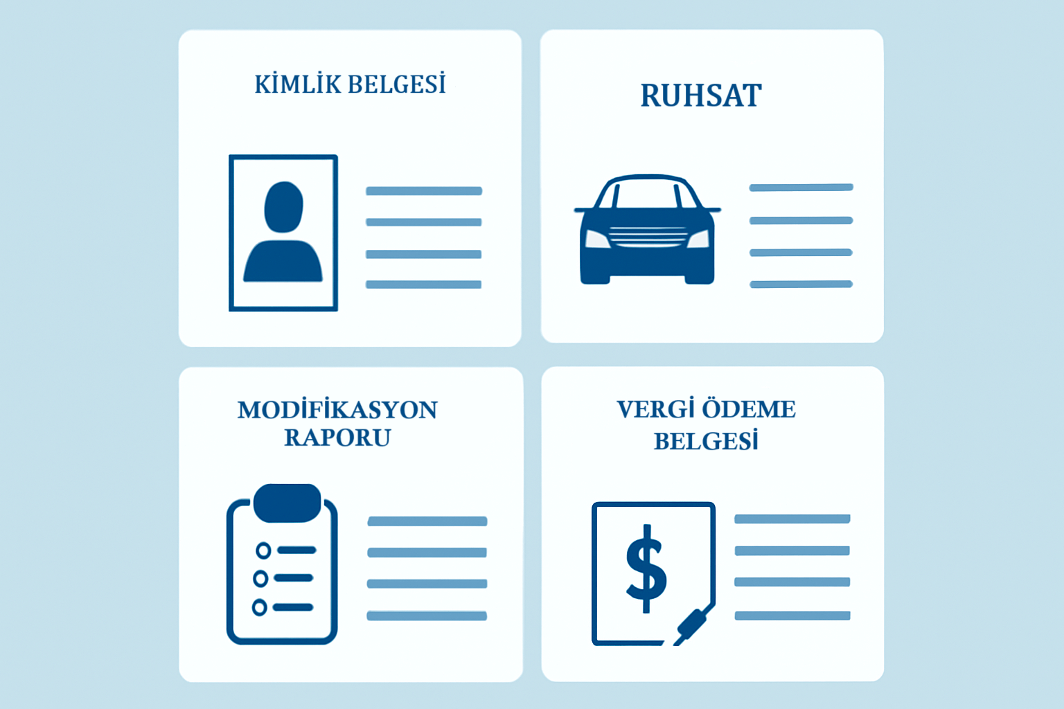 Kamyonet Ruhsatlı Aracını Otomobile Çevirmek İçin Gerekli Belgeler