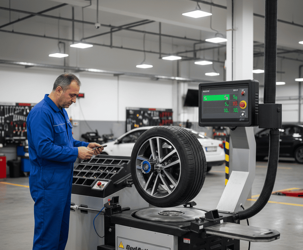 Bilgisayarlı rot balans ayarı cihazı ve tekerlek ayarı